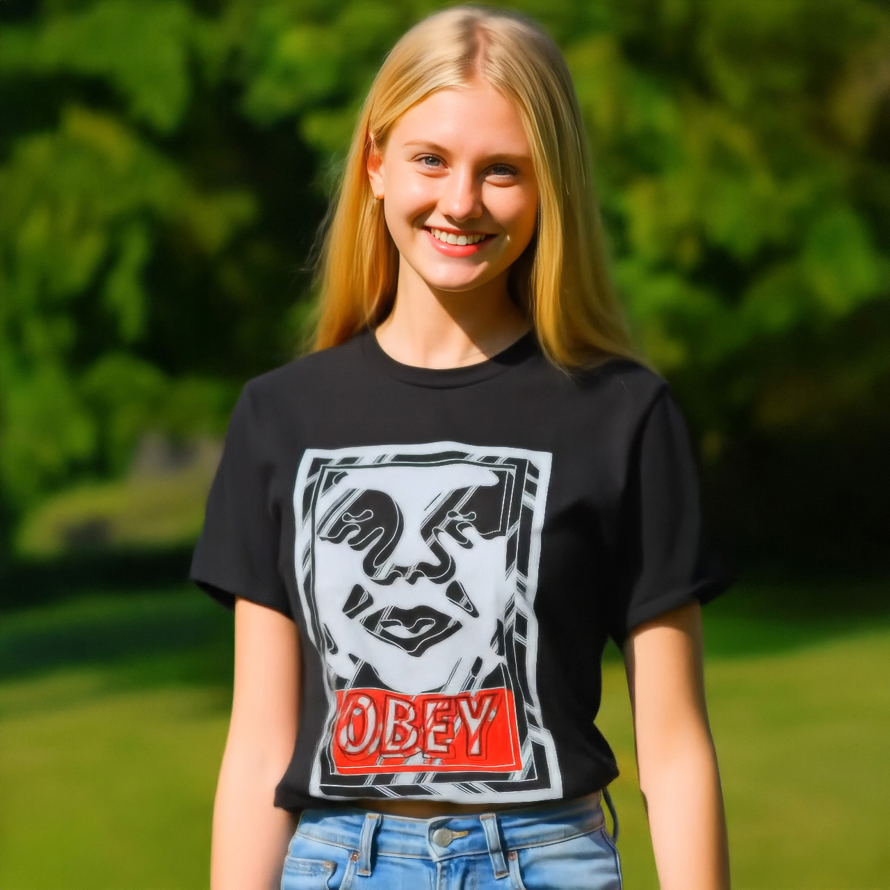 Винтажная фирменная футболка OBEY Super Rare Logo