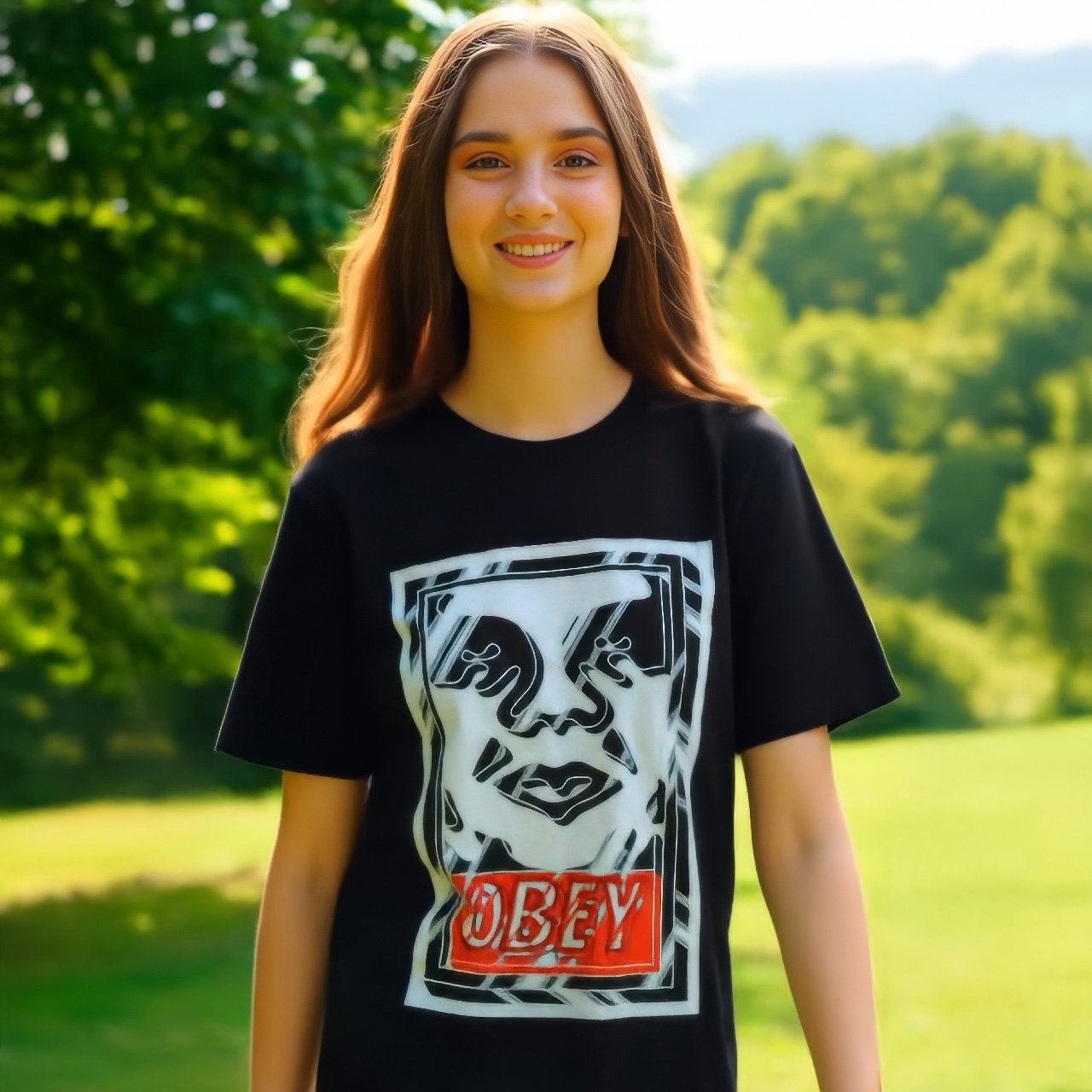Винтажная фирменная футболка OBEY Super Rare Logo