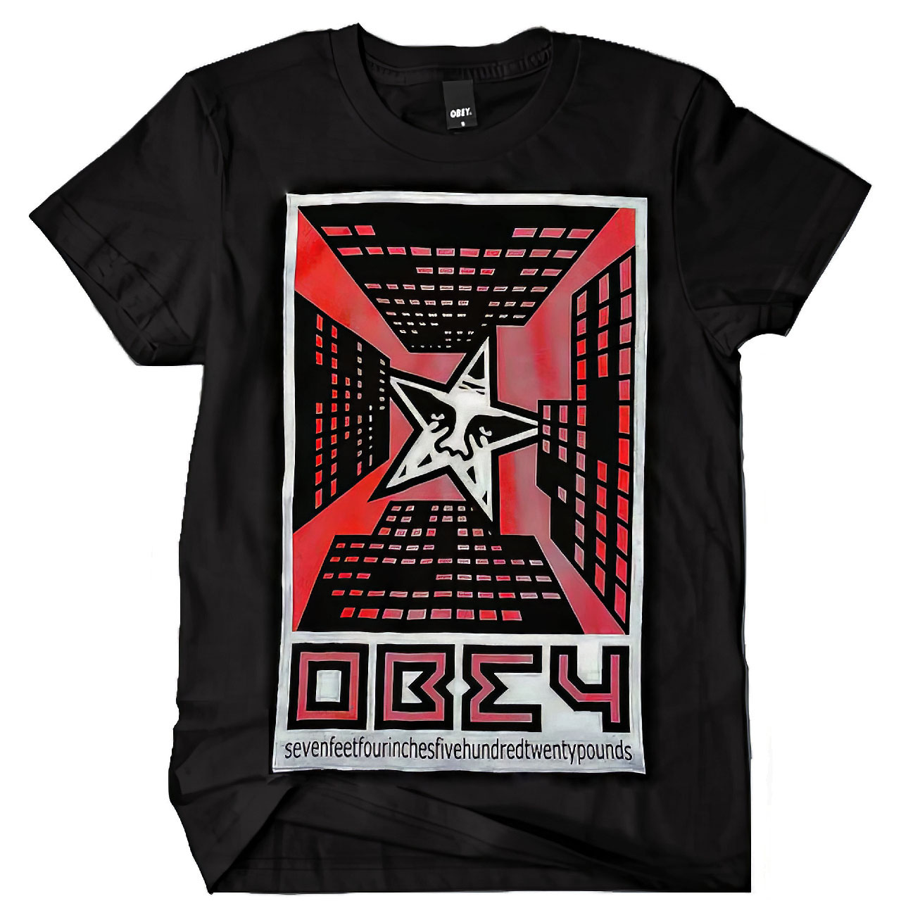 Винтажная фирменная футболка OBEY Andre the Giant Stats City tee