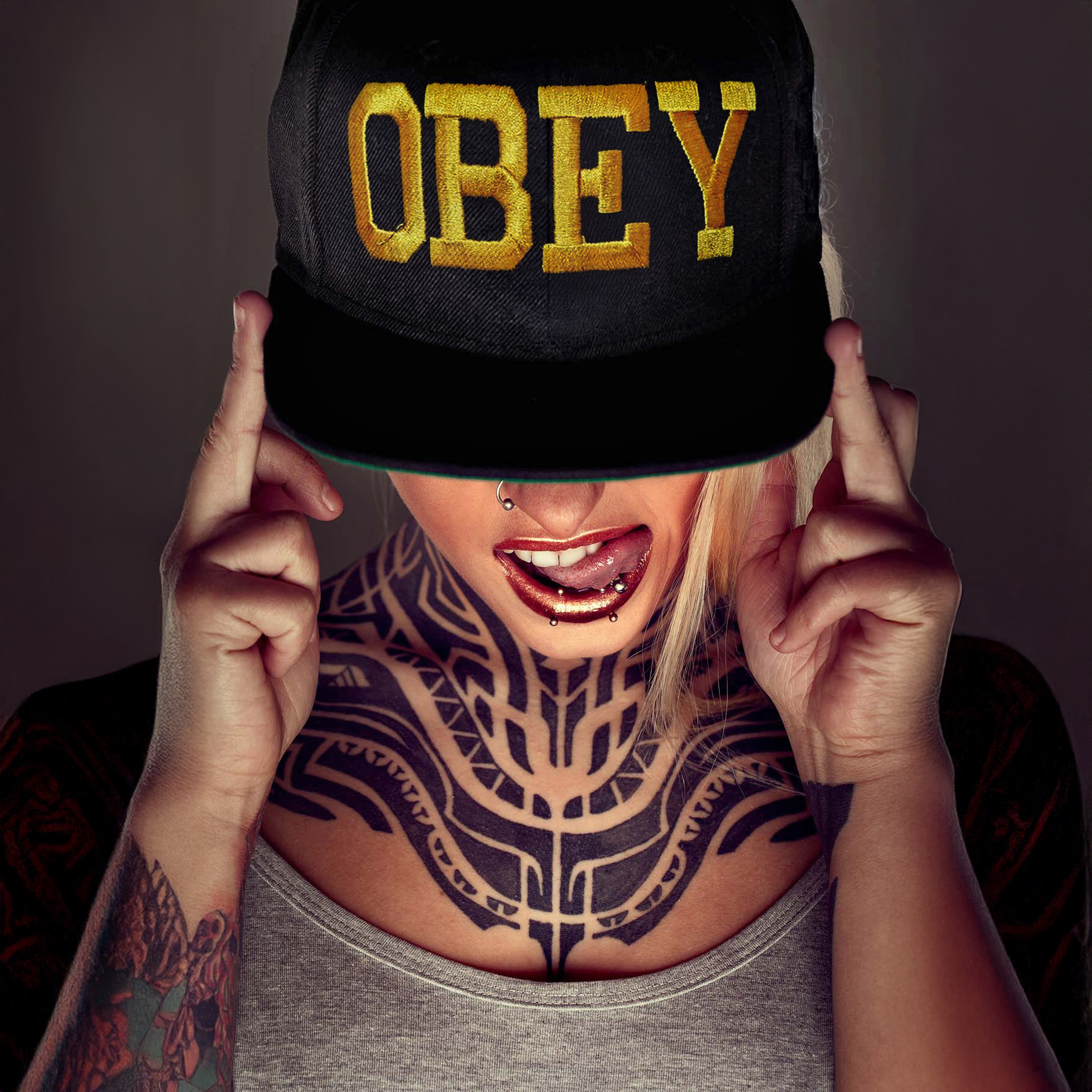Фирменная кепка бейсболка OBEY Black like FBI logo