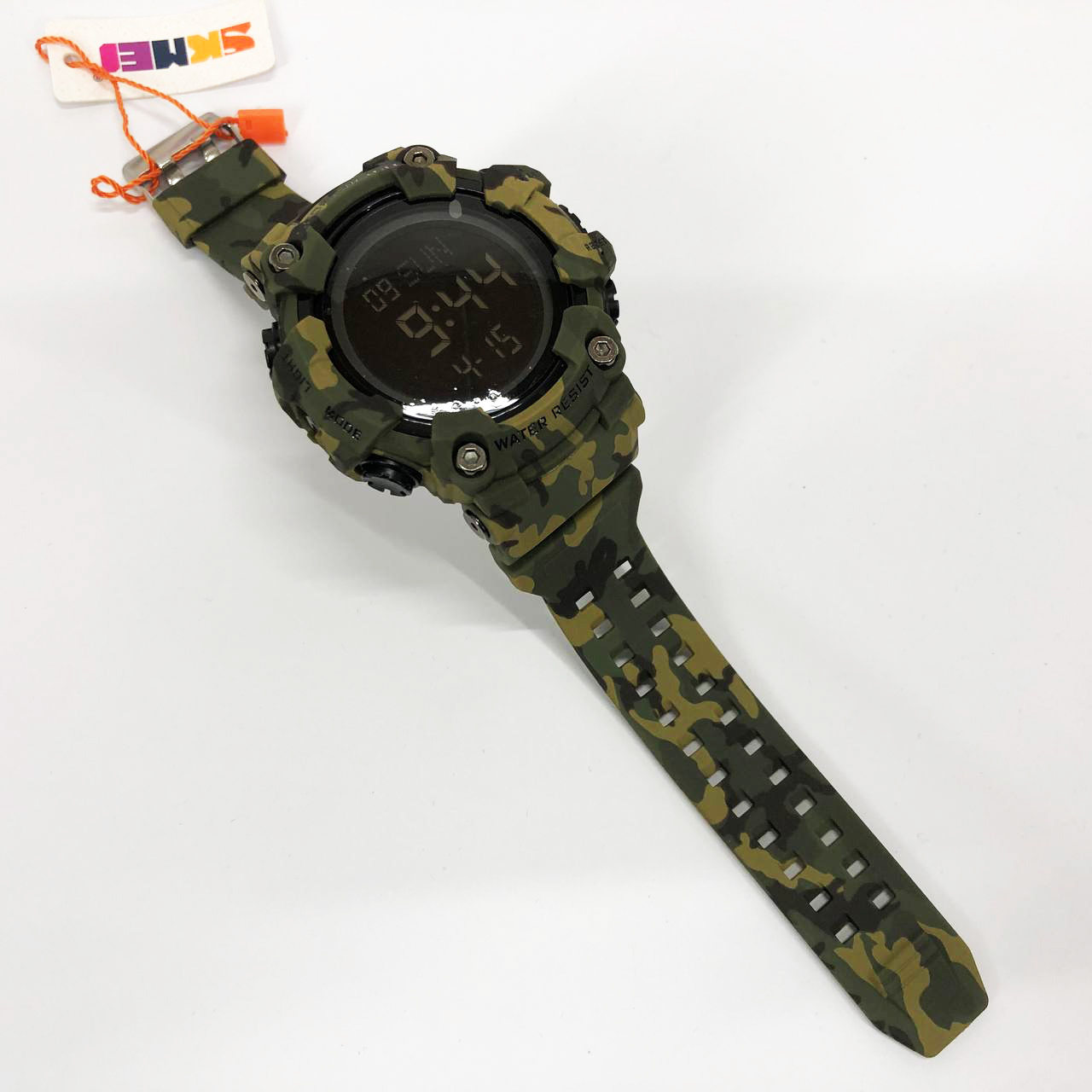 Часы наручные мужские SKMEI 1968CMGN GREEN CAMO, водонепроницаемые мужские часы. Цвет: камуфляж