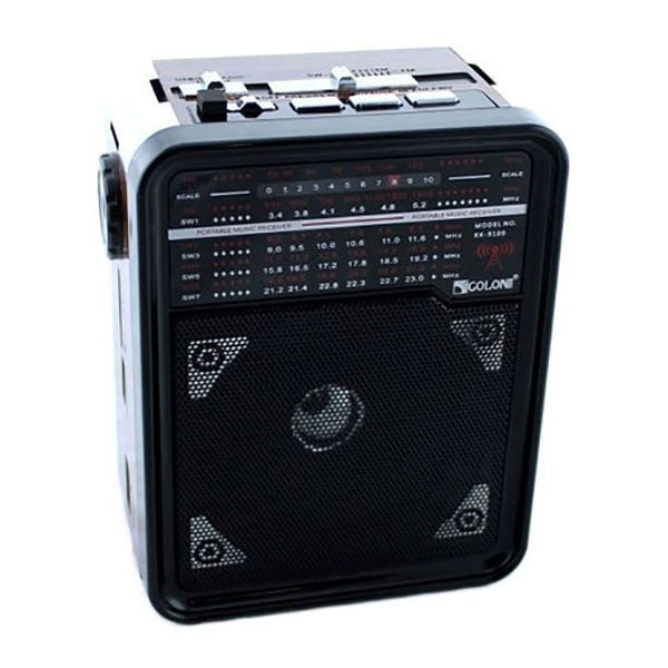 Радиоприемник GOLON RX-9100 USB+SD Радио с фонарем, Ретро радиоприемник, Fm передатчик. Цвет: красный