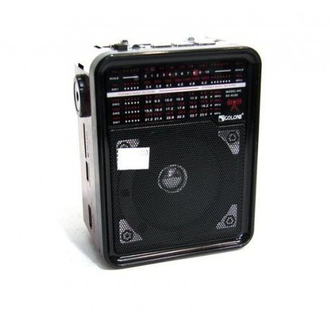 Радиоприемник GOLON RX-9100 USB+SD Радио с фонарем, Ретро радиоприемник, Fm передатчик. Цвет: красный