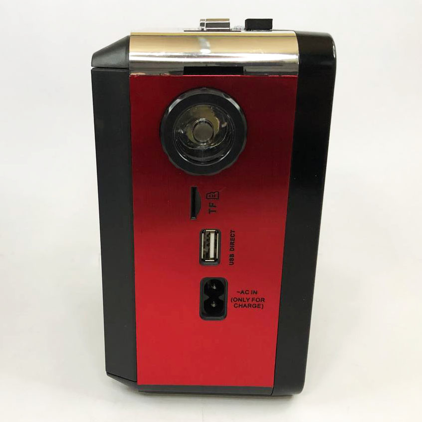 Радиоприемник GOLON RX-9100 USB+SD Радио с фонарем, Ретро радиоприемник, Fm передатчик. Цвет: красный