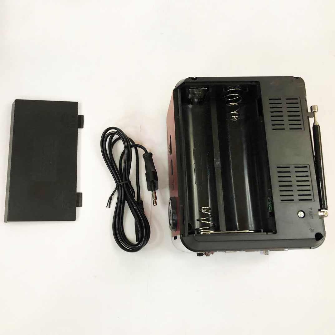 Радиоприемник GOLON RX-9100 USB+SD Радио с фонарем, Ретро радиоприемник, Fm передатчик. Цвет: красный