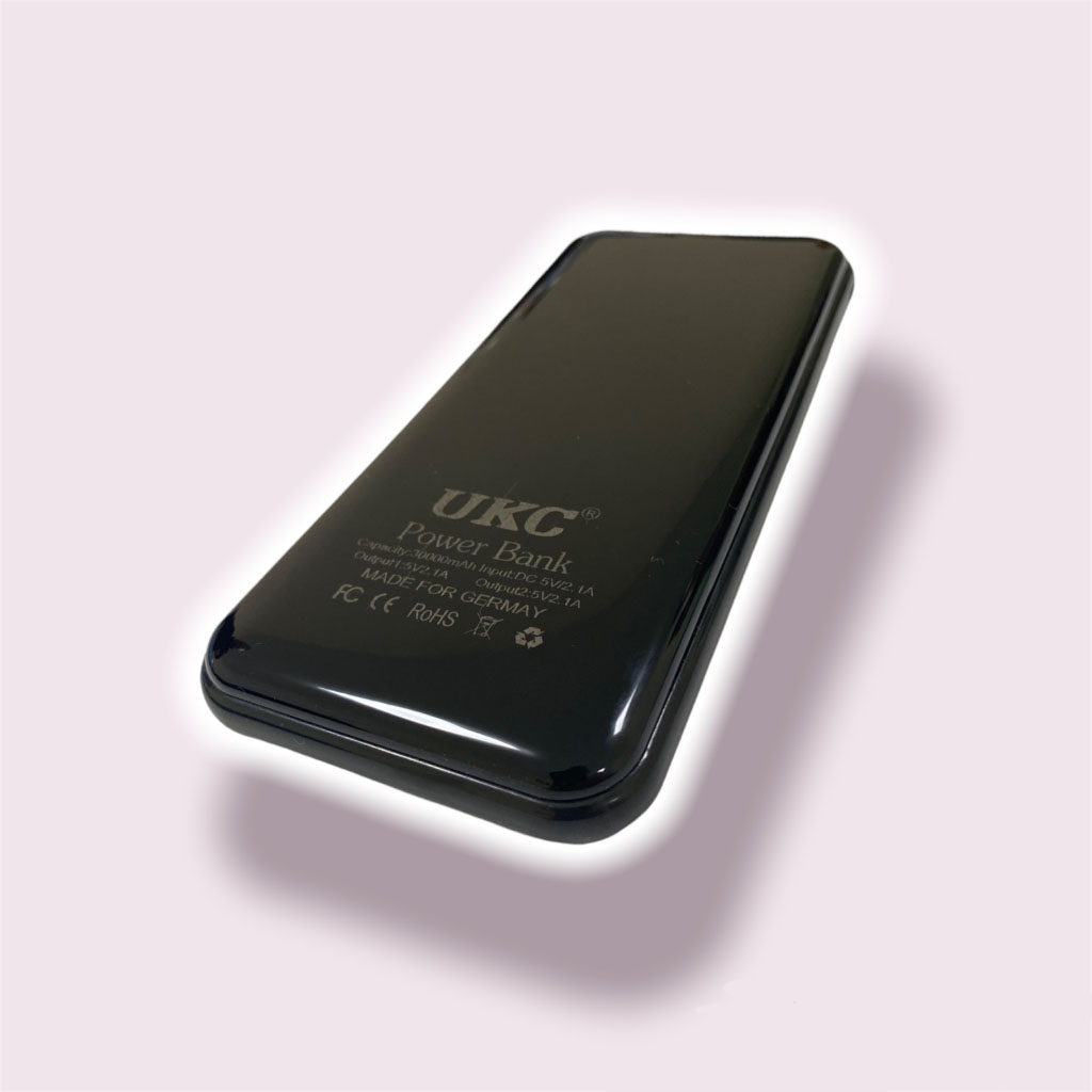 Портативная мобильная зарядка Power Bank 30000 mAh UKC, Внешний аккумулятор, Зарядка power bank. Цвет: черный