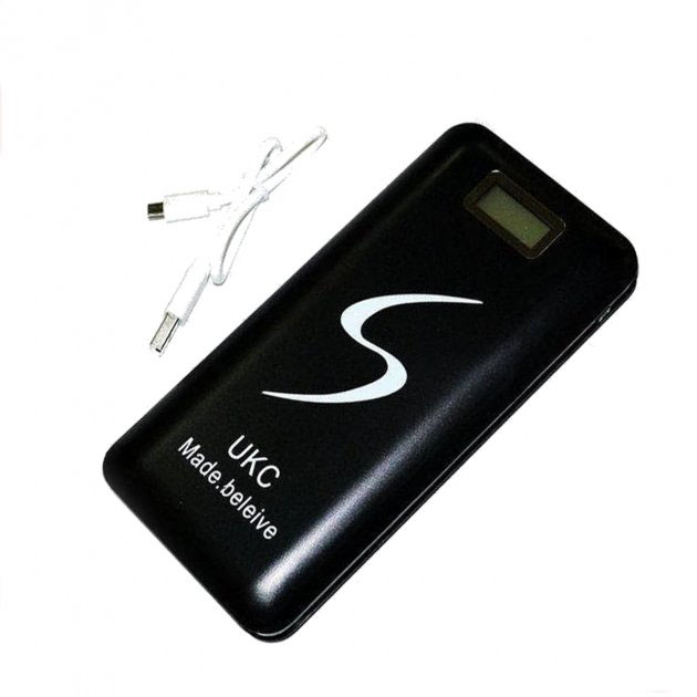 Портативная мобильная зарядка Power Bank 30000 mAh UKC, Внешний аккумулятор, Зарядка power bank. Цвет: черный