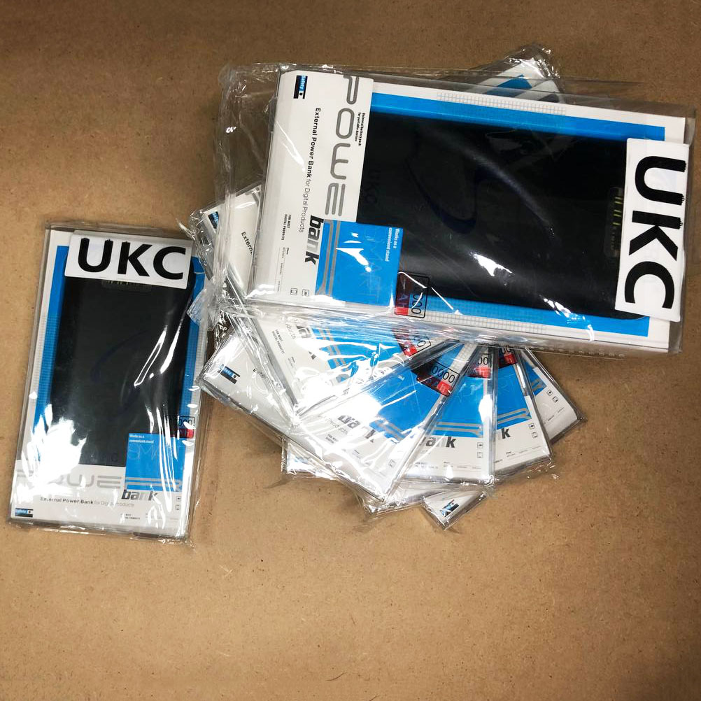 Портативная мобильная зарядка Power Bank 30000 mAh UKC, Внешний аккумулятор, Зарядка power bank. Цвет: черный