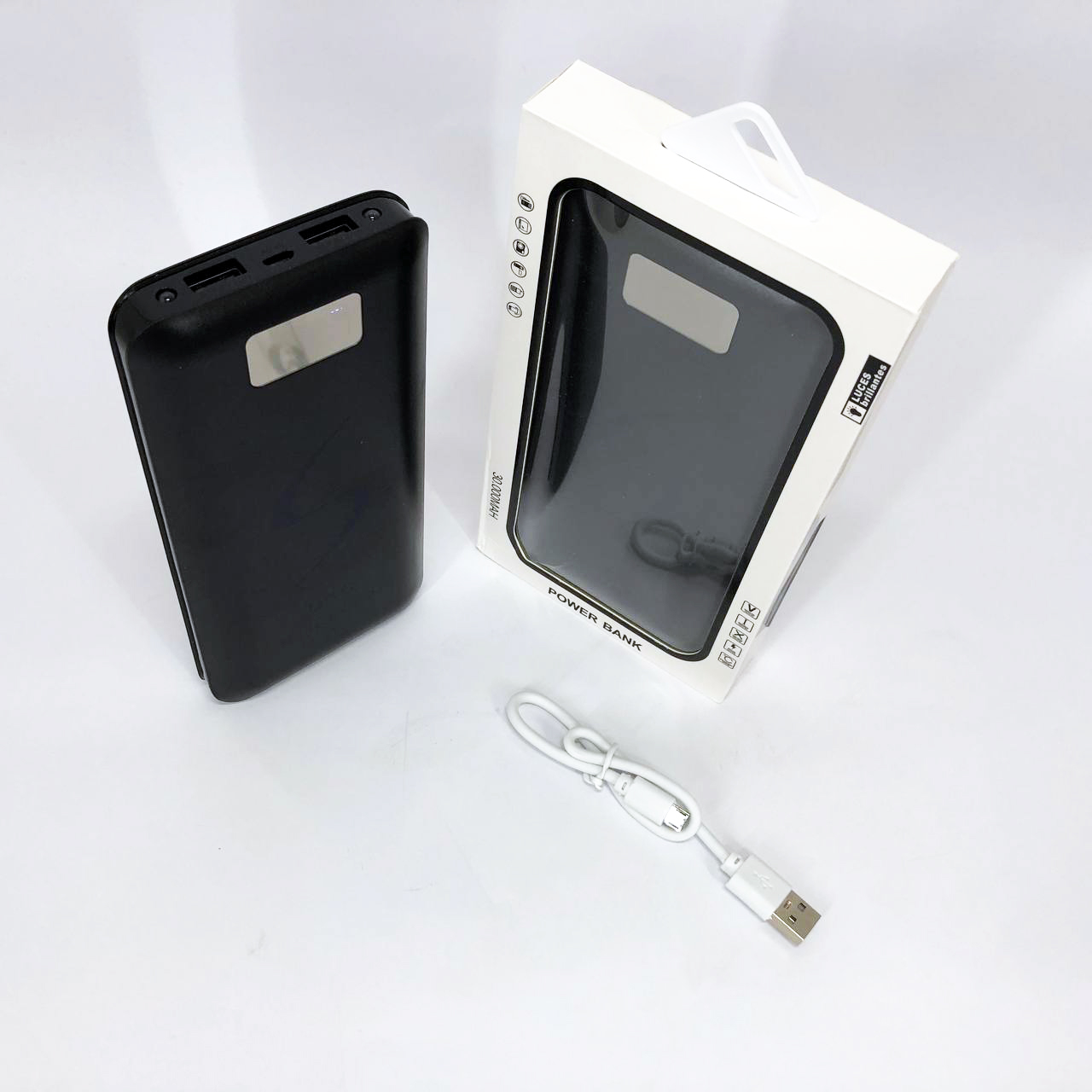Портативная мобильная зарядка Power Bank 30000 mAh UKC, Внешний аккумулятор, Зарядка power bank. Цвет: черный