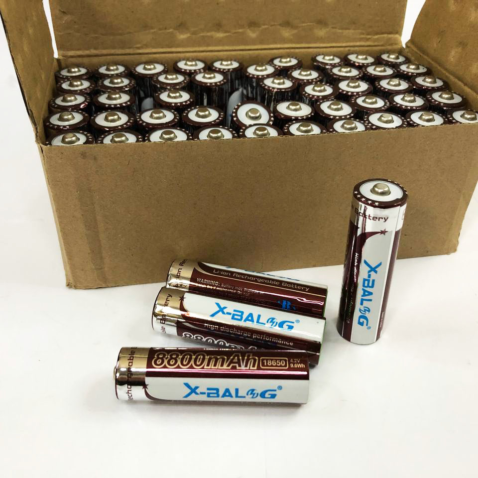Литиевый аккумулятор 18650 X-Balog 8800mAh 4.2V Li-ion литиевая аккумуляторная батарейка для фонариков