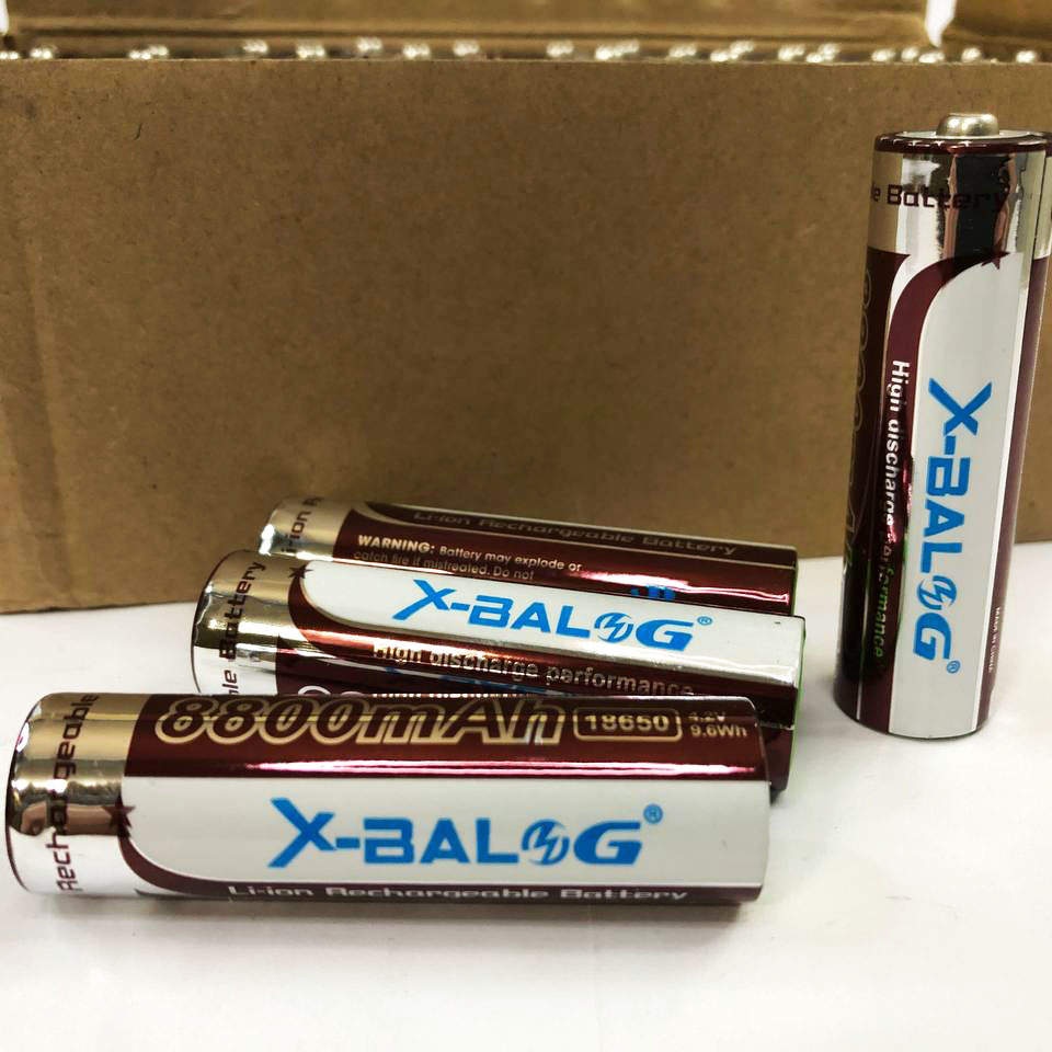 Литиевый аккумулятор 18650 X-Balog 8800mAh 4.2V Li-ion литиевая аккумуляторная батарейка для фонариков