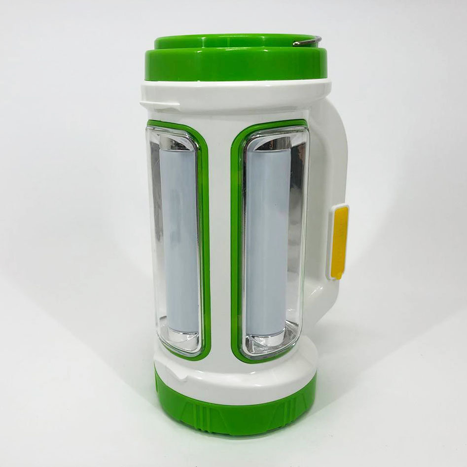 Фонарь кемпинговый с солнечной панелью 5158-LED-COB power bank, переносной фонарь. Цвет: зеленый