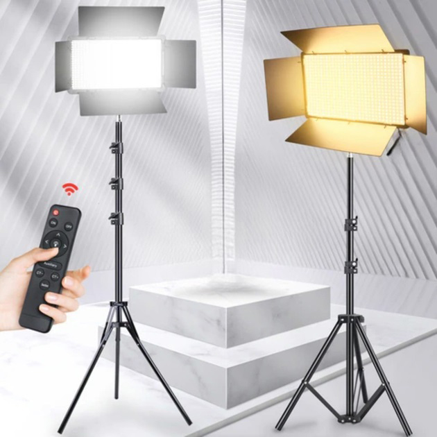 Профессиональный видеосвет LED LIGHT RL-900 35W с пультом 3000k-6500k, Прямоугольный студийный свет