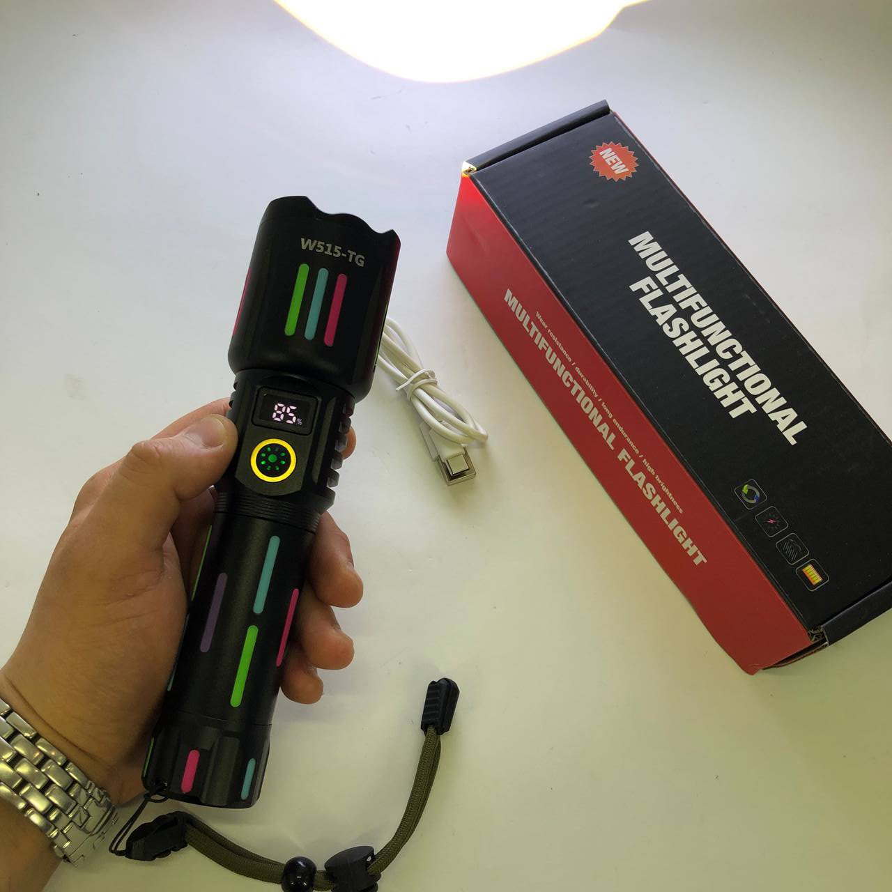 Фонарь NIGHT VISION FLUORESCENCE W515-PM10-TG, Сверхмощный фонарик, Подствольный фонарик