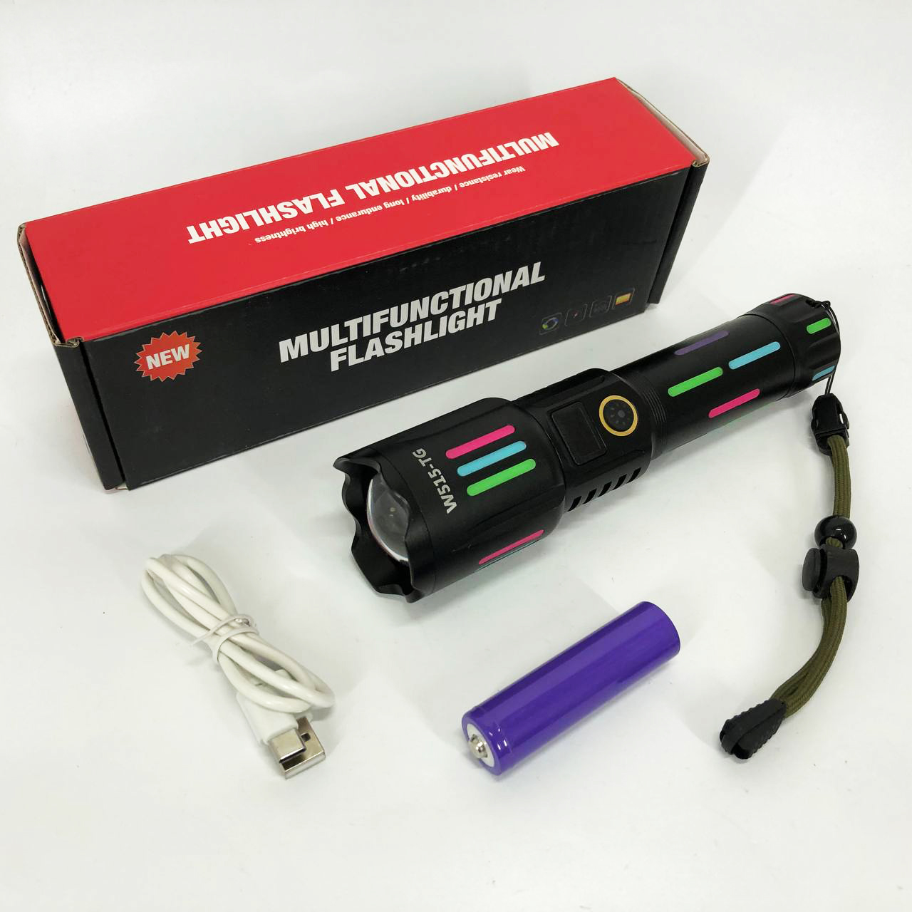 Фонарь NIGHT VISION FLUORESCENCE W515-PM10-TG, Сверхмощный фонарик, Подствольный фонарик