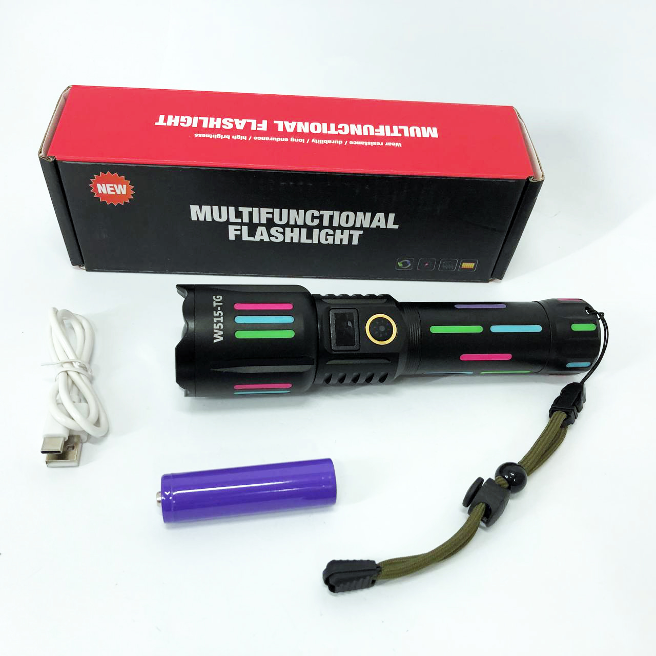 Фонарь NIGHT VISION FLUORESCENCE W515-PM10-TG, Сверхмощный фонарик, Подствольный фонарик