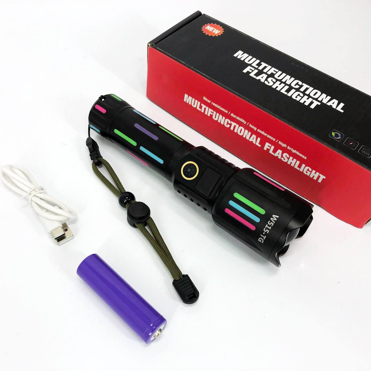 Фонарь NIGHT VISION FLUORESCENCE W515-PM10-TG, Сверхмощный фонарик, Подствольный фонарик