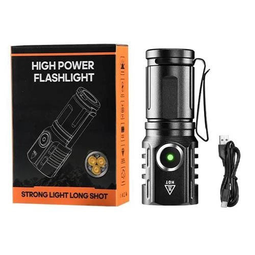 Карманный фонарик PLD-536-3XPG, мощный аккумуляторный лед фонарик, фонарик тактический ручной