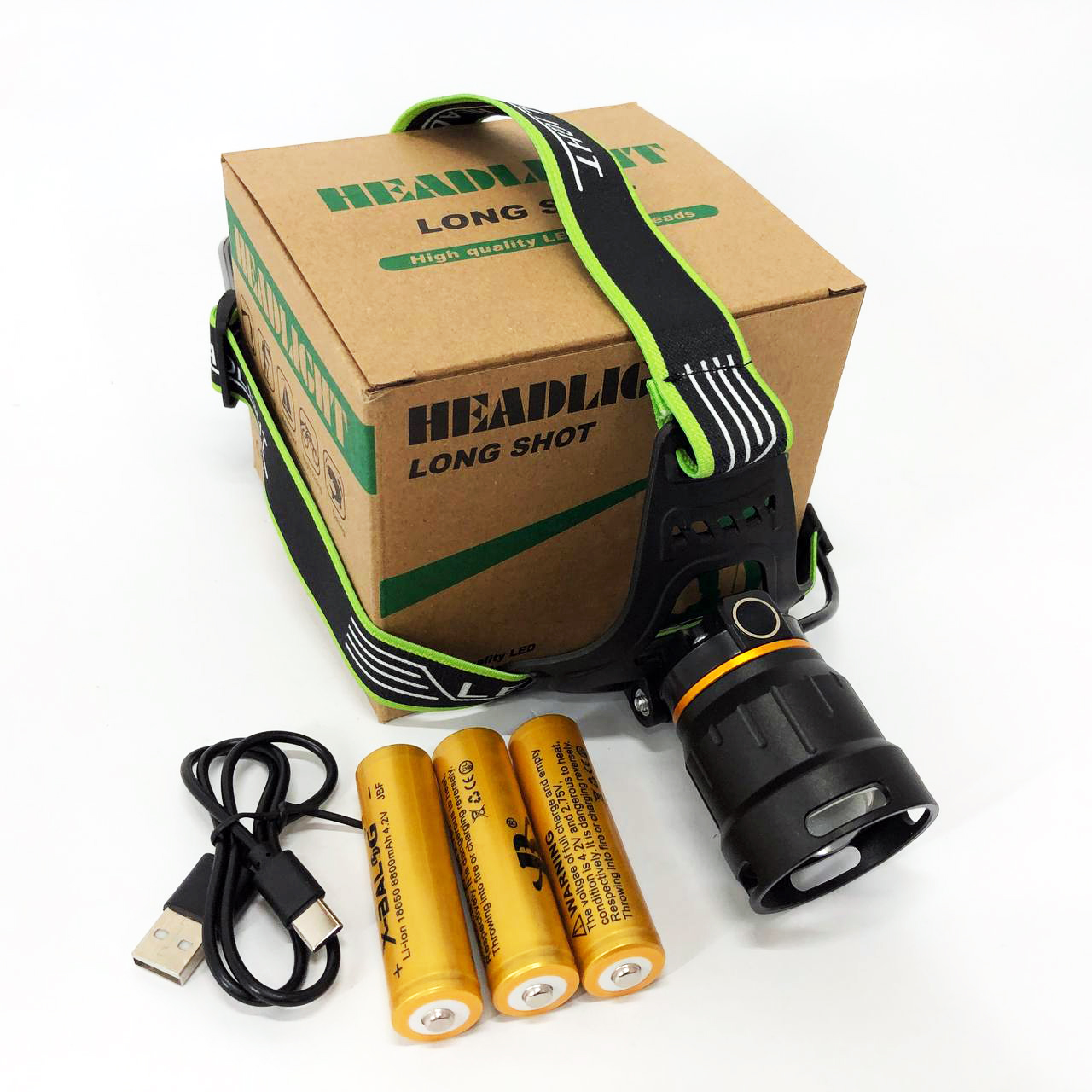 Налобный фонарик Bailong BL-A13-3-P360, Фонарик налобный мощный, Налобный прожектор