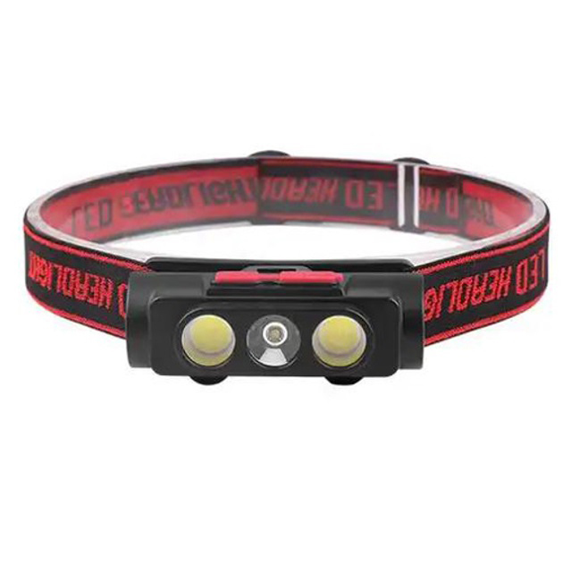 Фонарь налобный PLD-2119B-XPE+2COB(white+red), Фонарь на голову для рыбалки, Водонепроницаемый фонарик