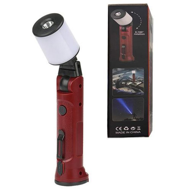 Фонарь аккумуляторный WORKLIGHT-072-XPE 10W 350Lm с крюком и магнитом, Многофункциональный led фонарь