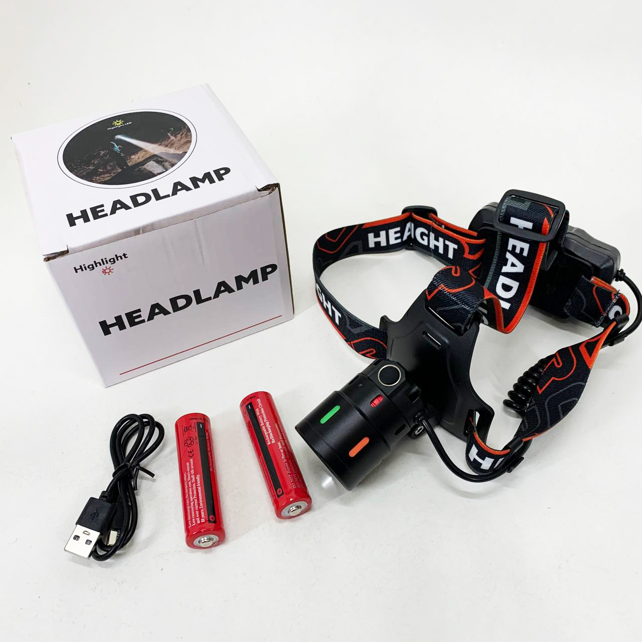 Фонарь налобный BL-T207-TG 2x18650
