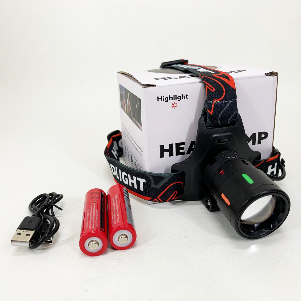 Фонарь налобный BL-T207-TG 2x18650