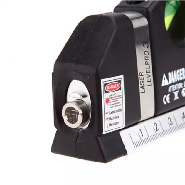 Лазерный уровень Laser Level Pro 3 со встроенной рулеткой, Высокоточный лазерный уровень