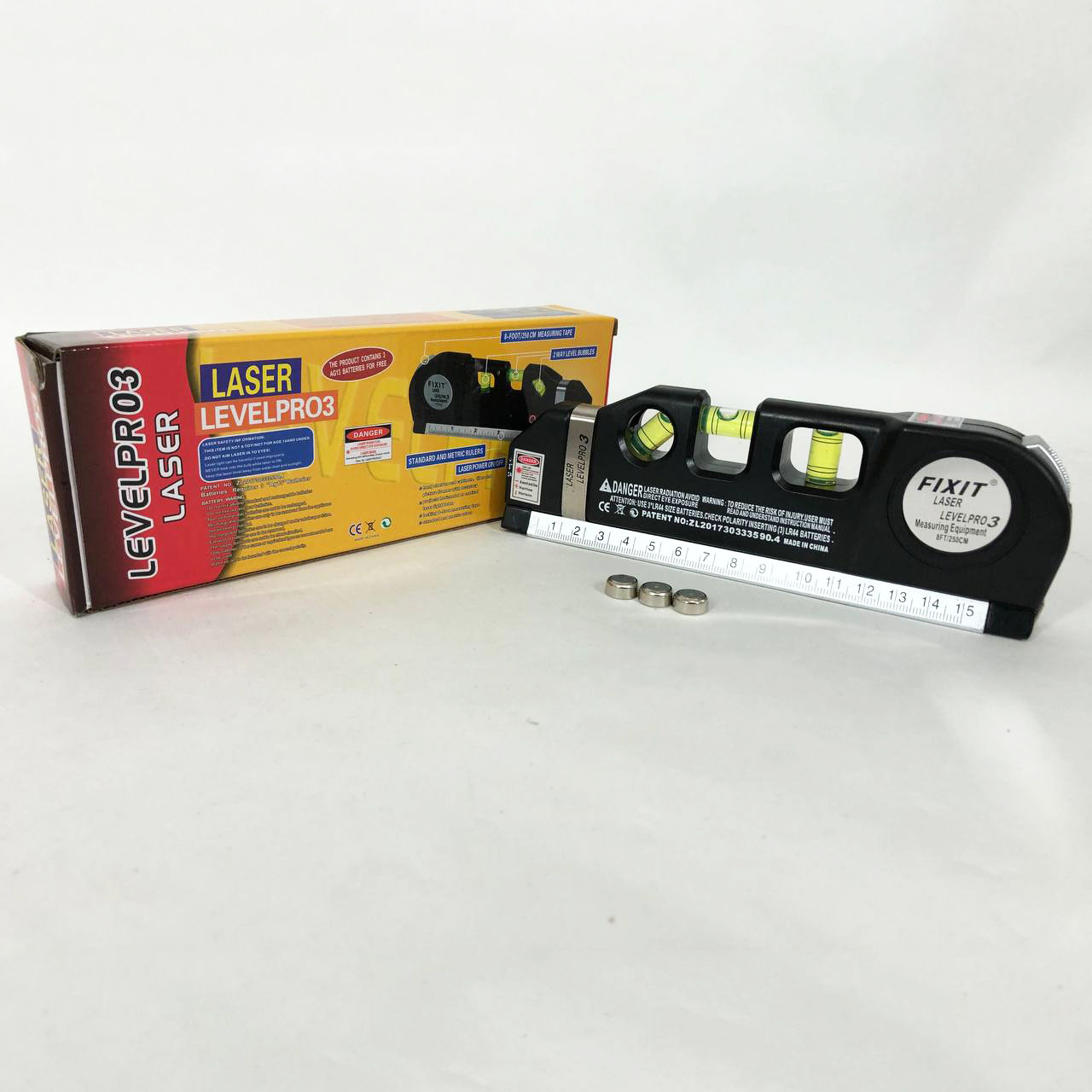 Лазерный уровень Laser Level Pro 3 со встроенной рулеткой, Высокоточный лазерный уровень