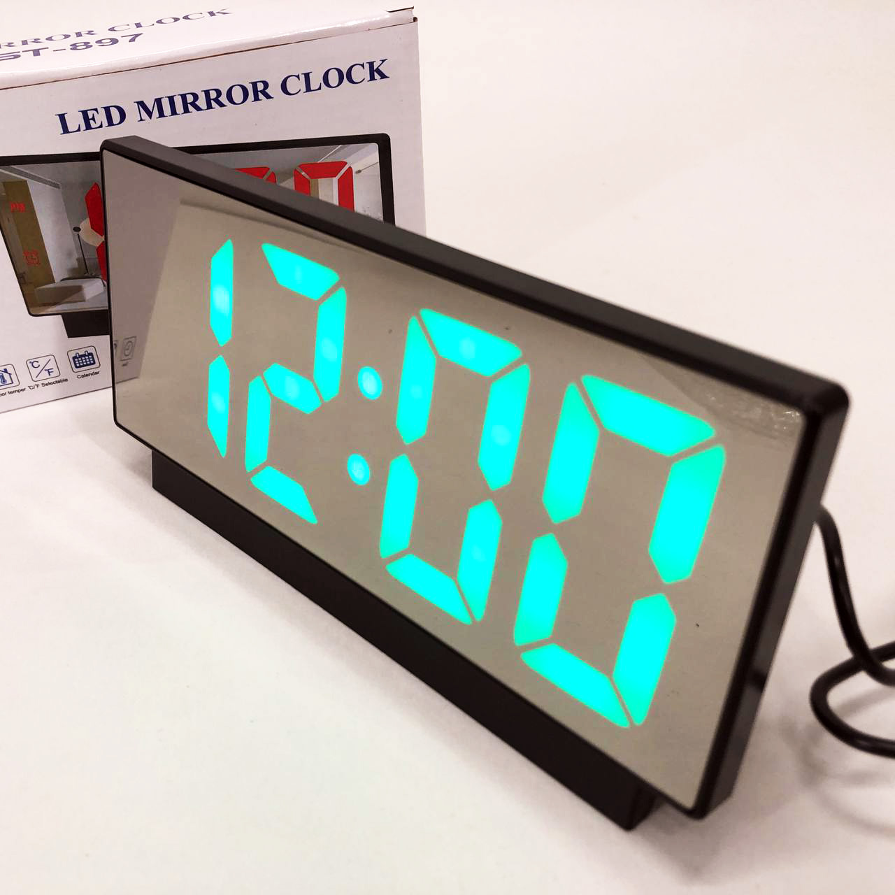 Электронные настольные LED часы от USB VST-897-4 с будильником и термометром