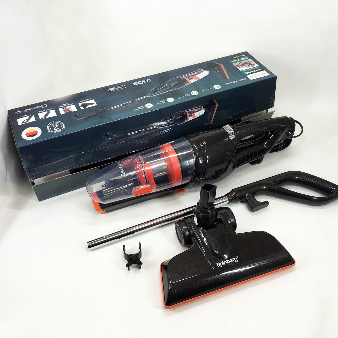 Пылесос ручной вертикальный Rainberg RB-2266 2500 Вт с контейнером для сухой уборки