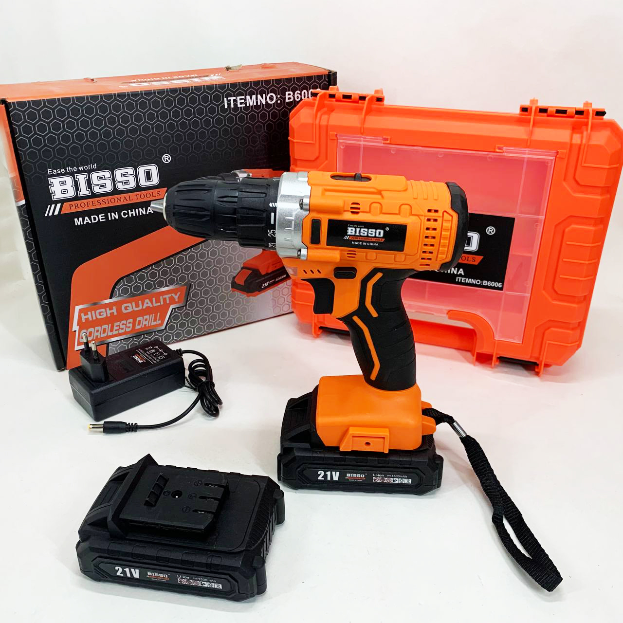 Шуруповерт аккумуляторный в чемодане BISSO B6008 21V