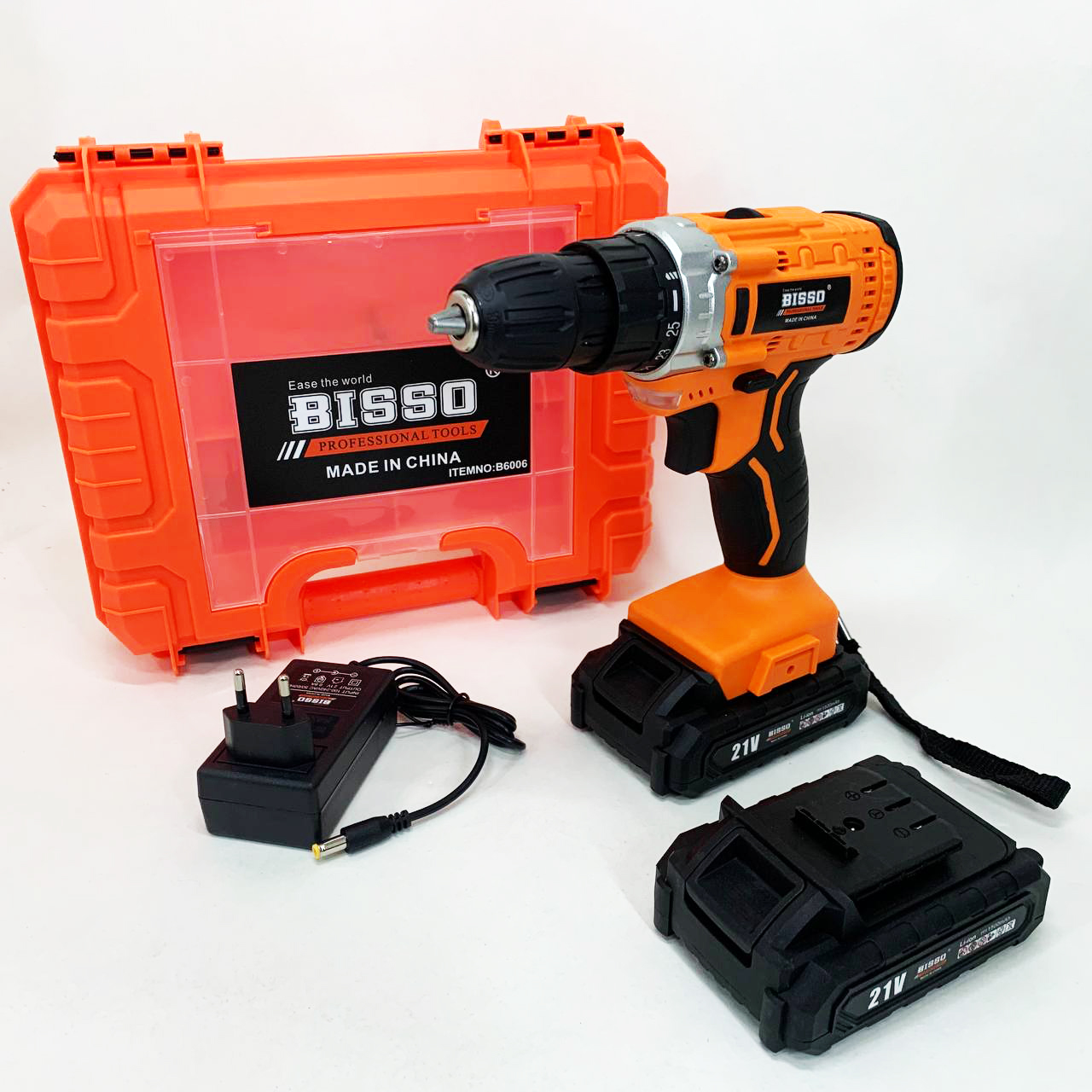 Шуруповерт аккумуляторный в чемодане BISSO B6008 21V