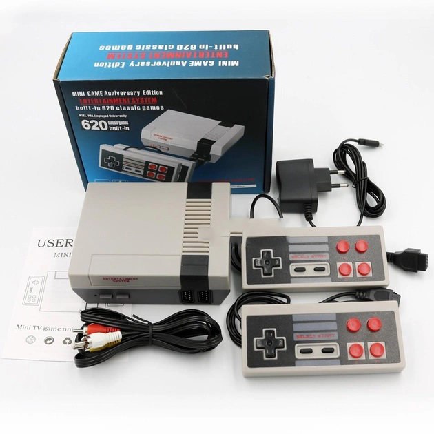 Игровая приставка GAME NES 620 / 7724 два джойстика 620 встроенных игр 8bit Av-Выход, приставки денди