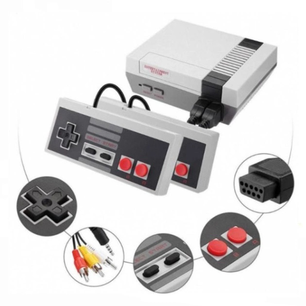Игровая приставка GAME NES 620 / 7724 два джойстика 620 встроенных игр 8bit Av-Выход, приставки денди