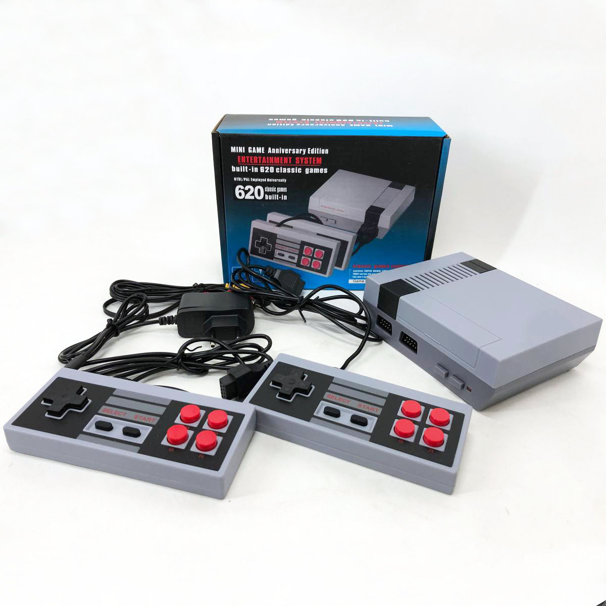 Игровая приставка GAME NES 620 / 7724 два джойстика 620 встроенных игр 8bit Av-Выход, приставки денди