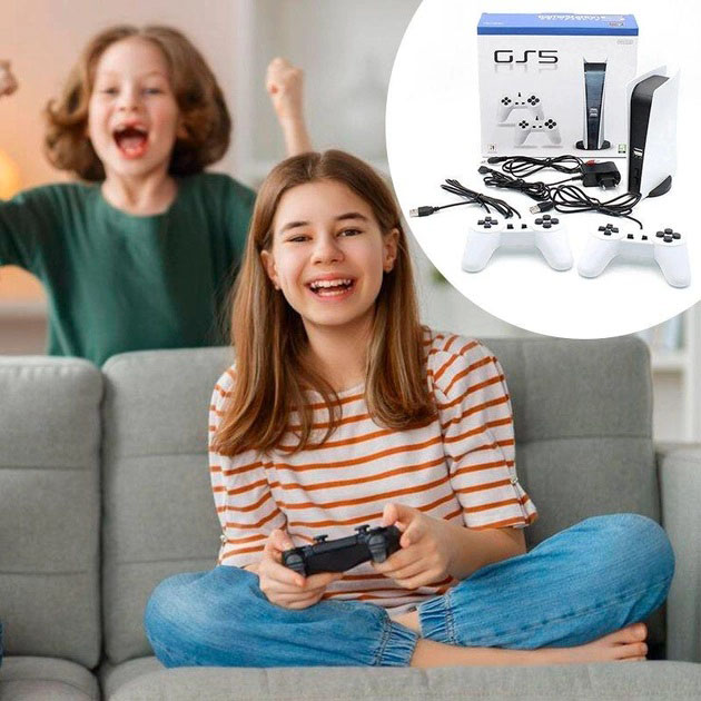 Игровая консоль ретро приставка для телевизора Dendy Game Station GS5 200 игр 8 Bit