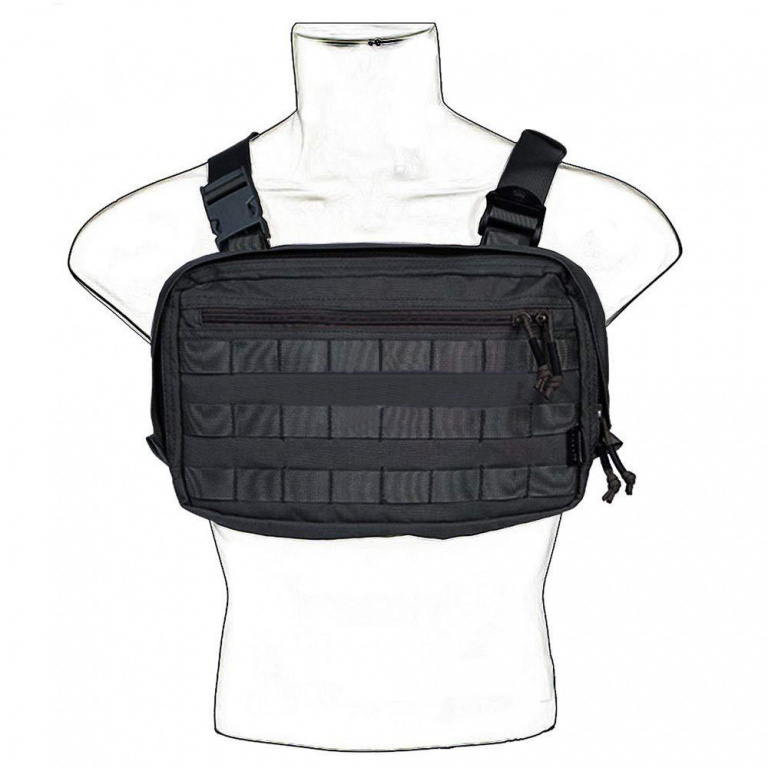 Тактическая нагрудная сумка с Cordura 1000D, мужская разгрузка черная
