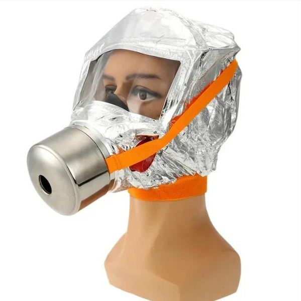 Маска противогаз из алюминиевой фольги, панорамный противогаз Fire mask защита головы от радиации