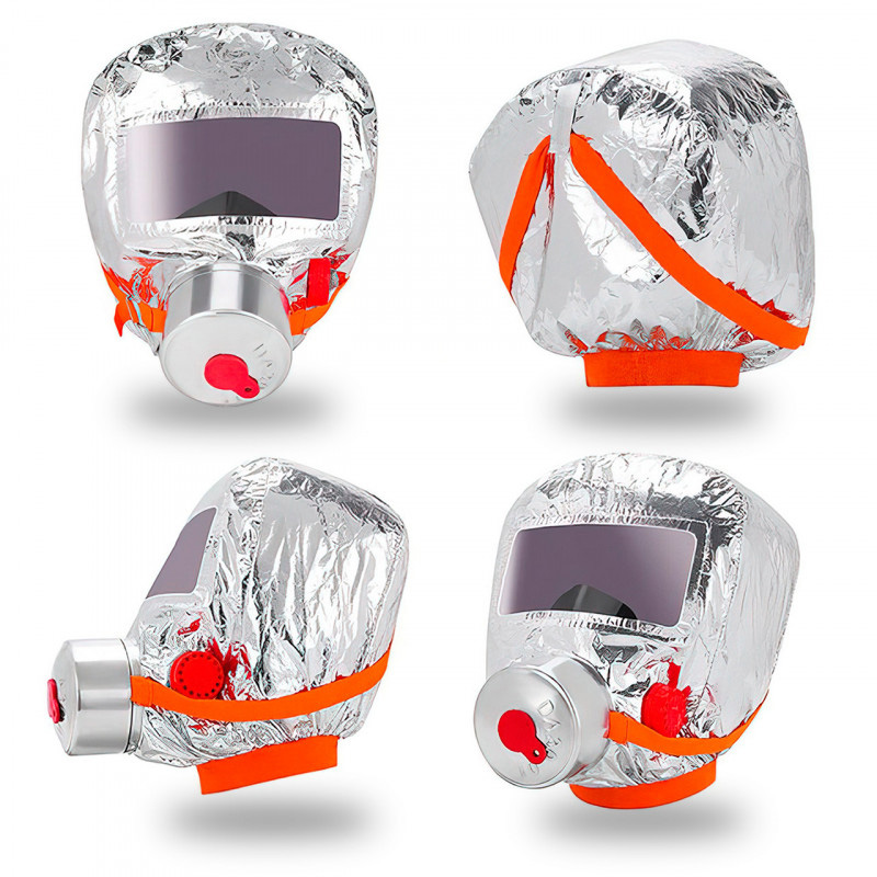 Маска противогаз из алюминиевой фольги, панорамный противогаз Fire mask защита головы от радиации
