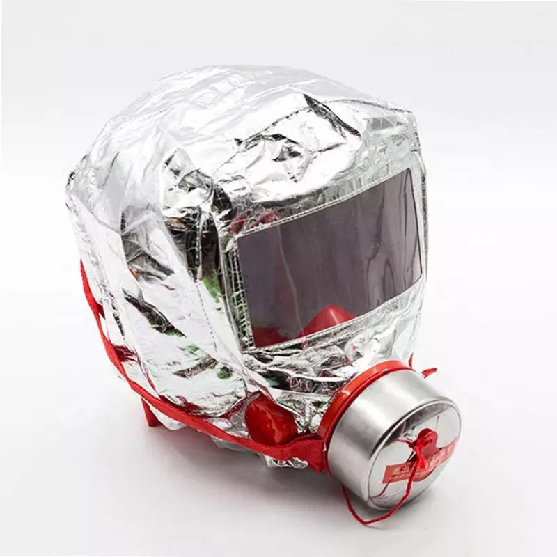 Маска противогаз из алюминиевой фольги, панорамный противогаз Fire mask защита головы от радиации