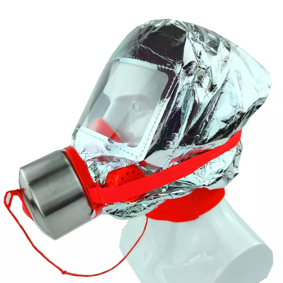 Маска противогаз из алюминиевой фольги, панорамный противогаз Fire mask защита головы от радиации