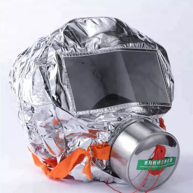 Маска противогаз из алюминиевой фольги, панорамный противогаз Fire mask защита головы от радиации
