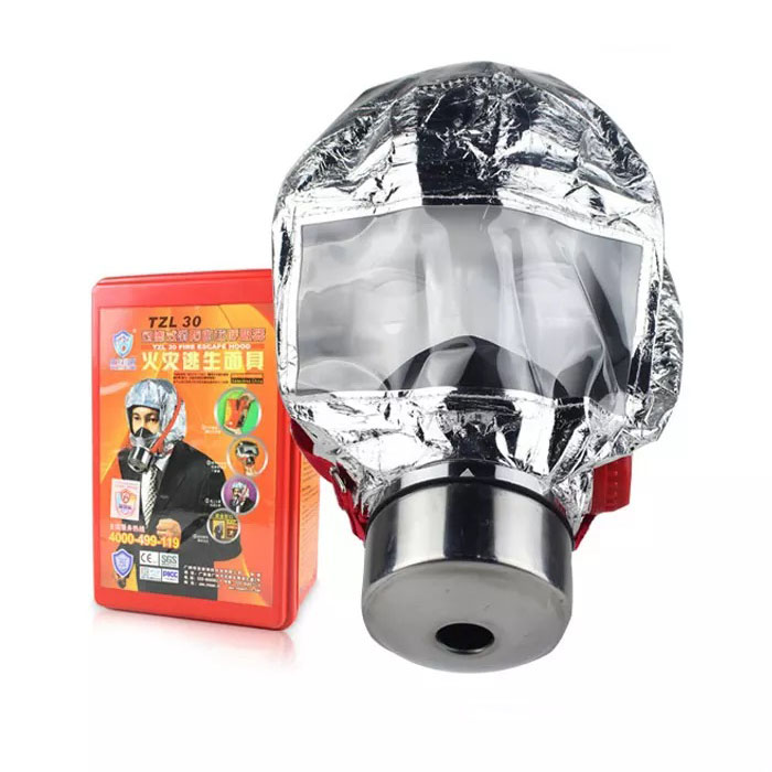 Маска противогаз из алюминиевой фольги, панорамный противогаз Fire mask защита головы от радиации