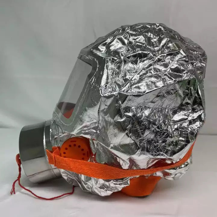 Маска противогаз из алюминиевой фольги, панорамный противогаз Fire mask защита головы от радиации