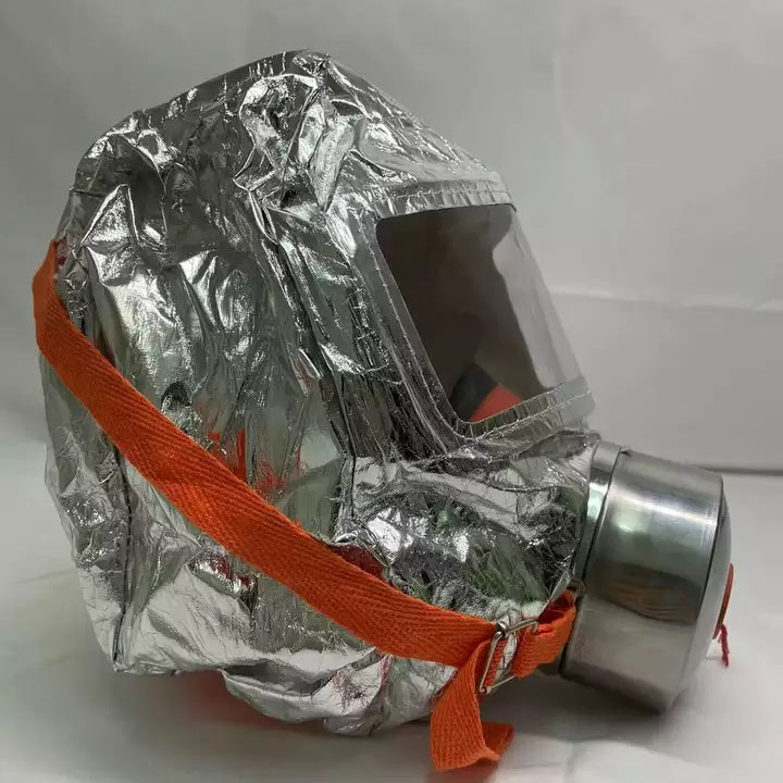 Маска противогаз из алюминиевой фольги, панорамный противогаз Fire mask защита головы от радиации