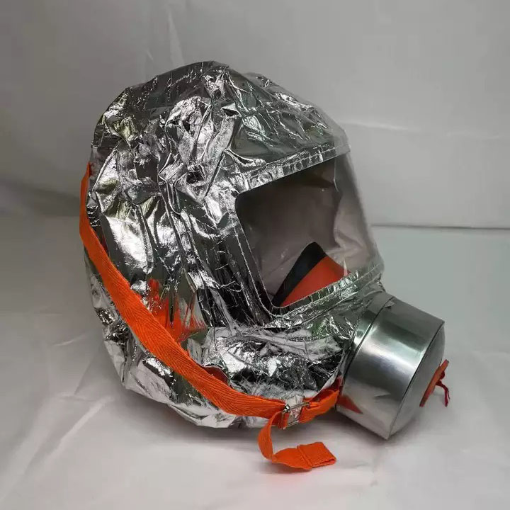 Маска противогаз из алюминиевой фольги, панорамный противогаз Fire mask защита головы от радиации