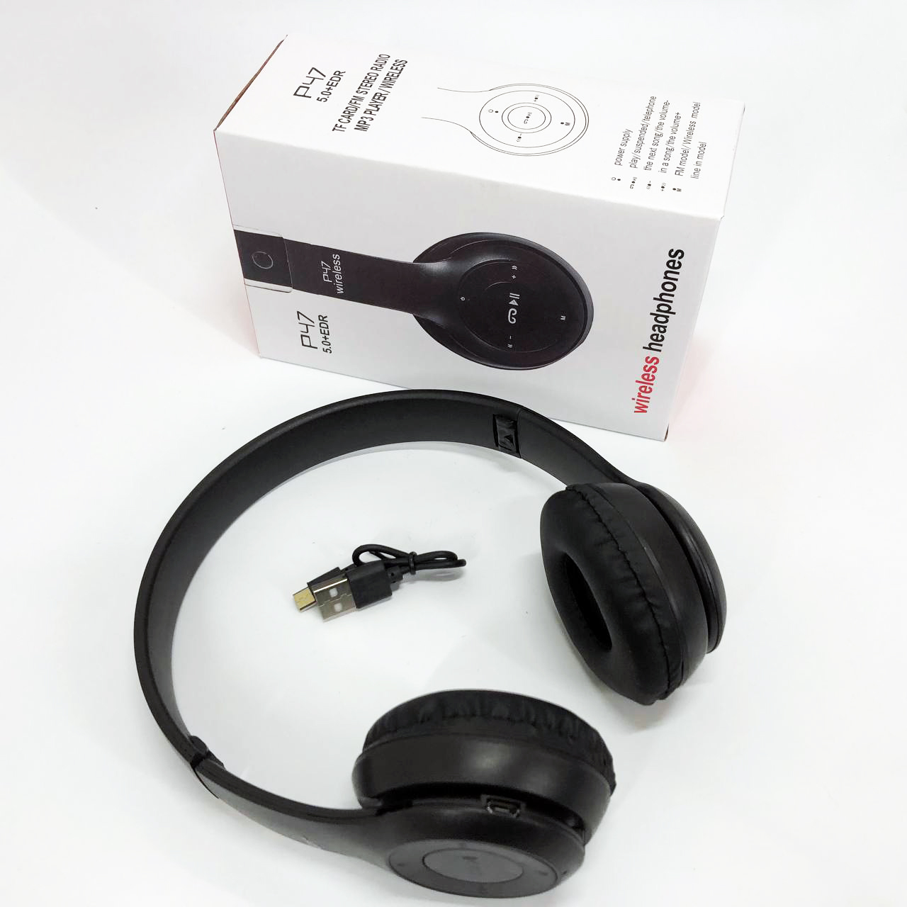 Беспроводные наушники Bluetooth Wireless Headset P47 Black Гарнитура для ПК, телефона с микрофоном