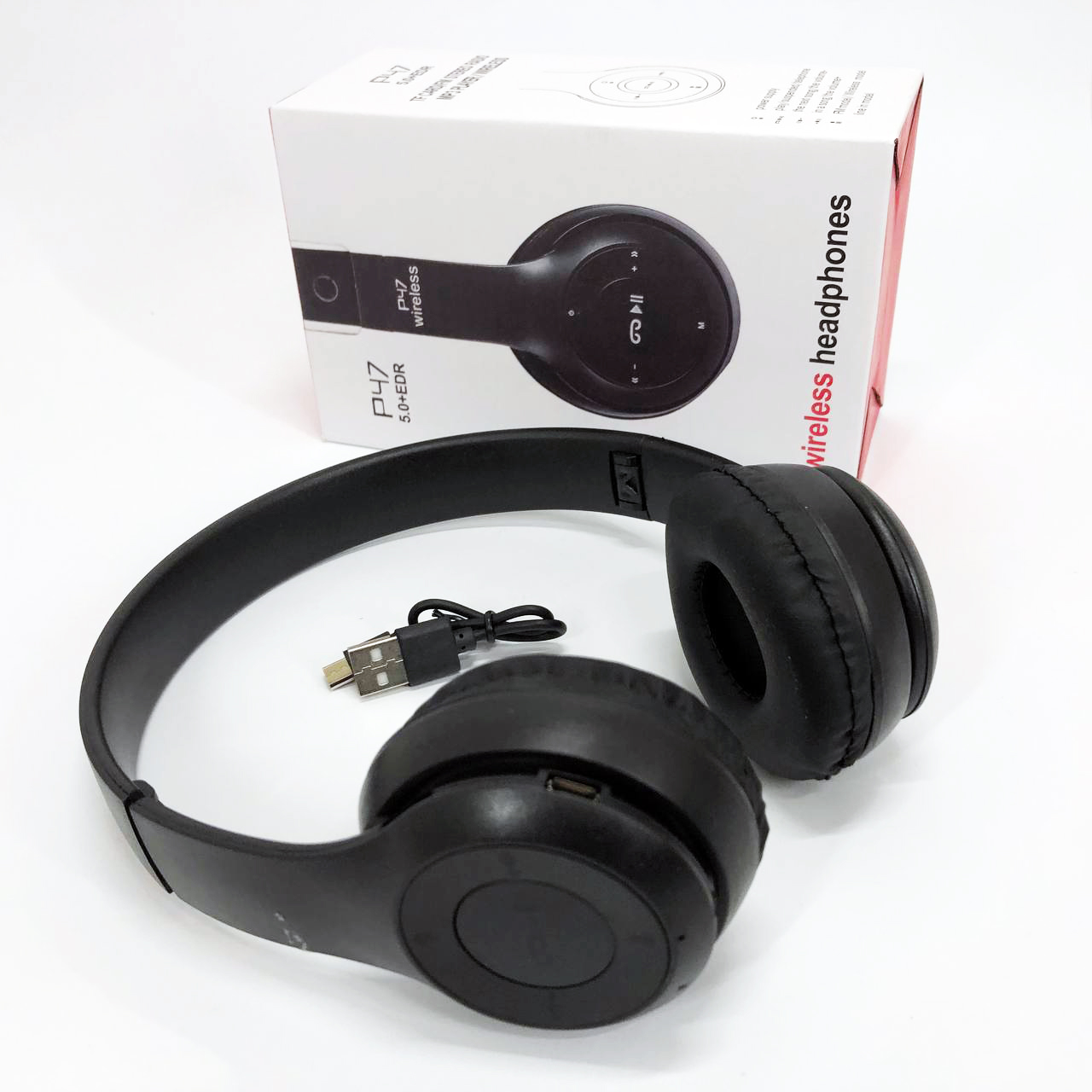 Беспроводные наушники Bluetooth Wireless Headset P47 Black Гарнитура для ПК, телефона с микрофоном