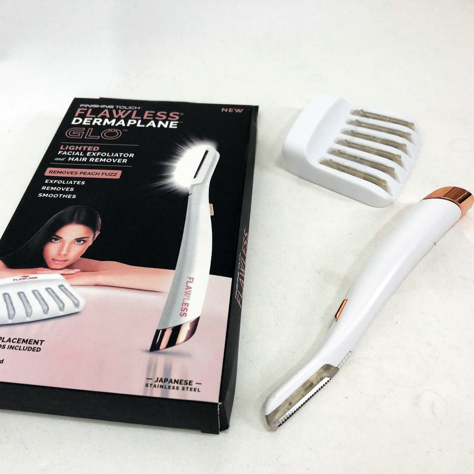 Триммер-эпилятор женский для лица Flawless Dermaplane Glo, эпилятор для интимных зон